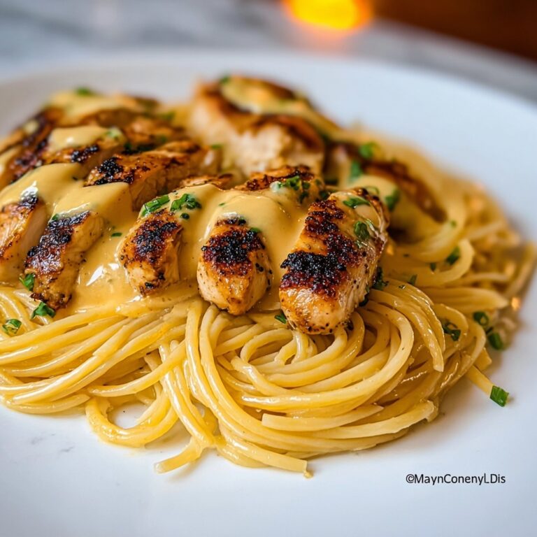Creamy Garlic Butter Chicken & Linguine in Alfredo Sauce Recipe