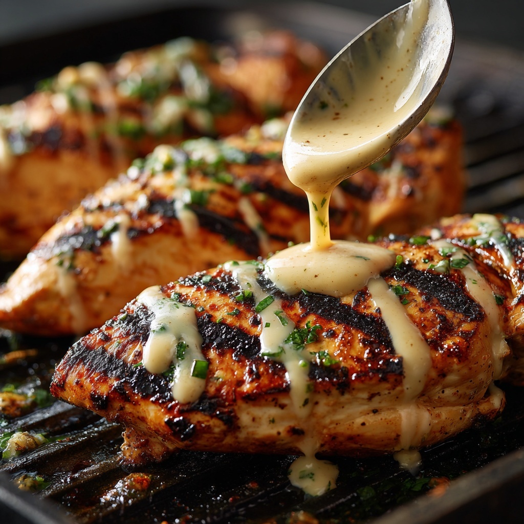 Cajun Grilled Chicken with Alabama White Sauce Recipe - Recipe Image
