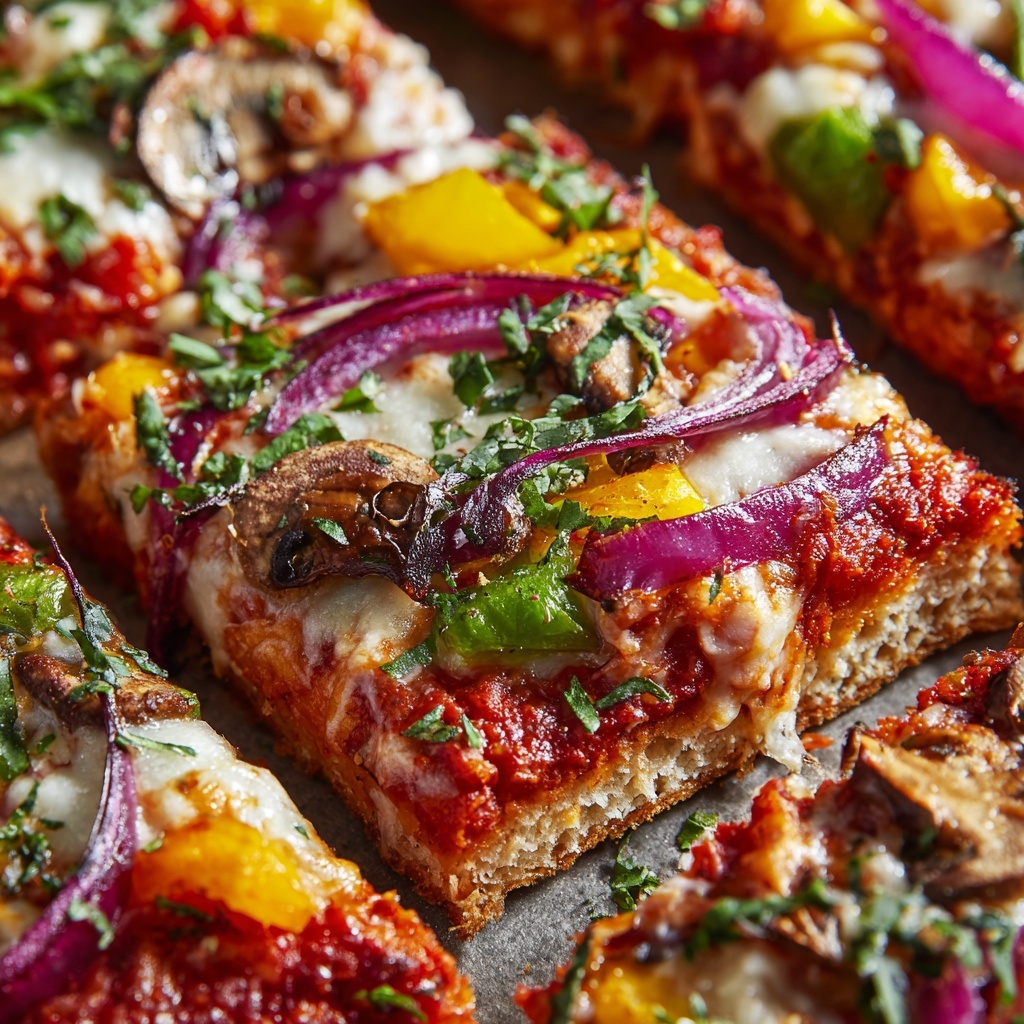 Veggie Pita Bread Pizza Recipe - Recipe Image