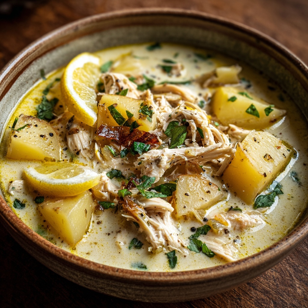 Avgolemono (Greek Egg and Lemon Soup) Recipe - Recipe Image