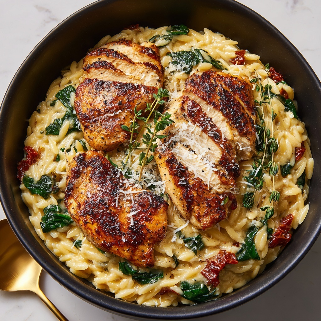 Tuscan Chicken Meatball Orzo Recipe - Recipe Image