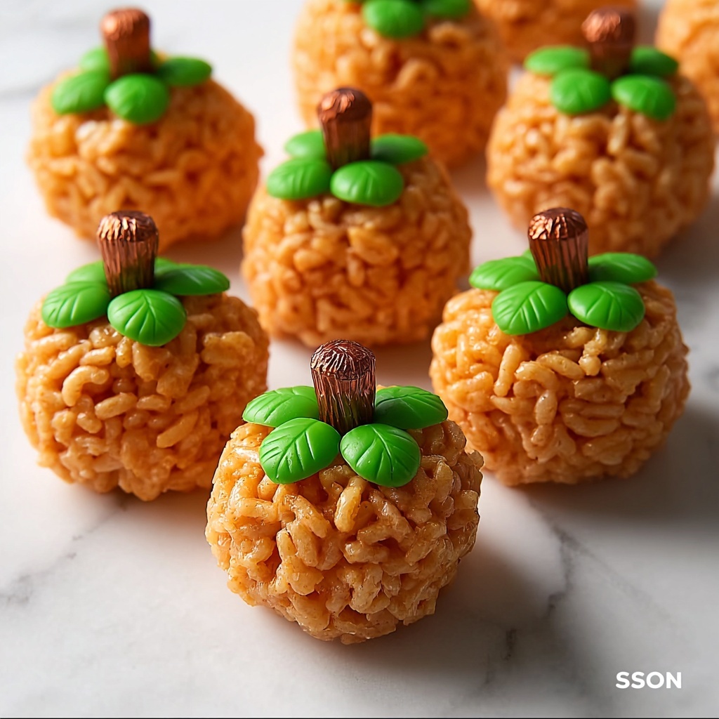 Rice Krispie Pumpkin Treats Recipe - Recipe Image
