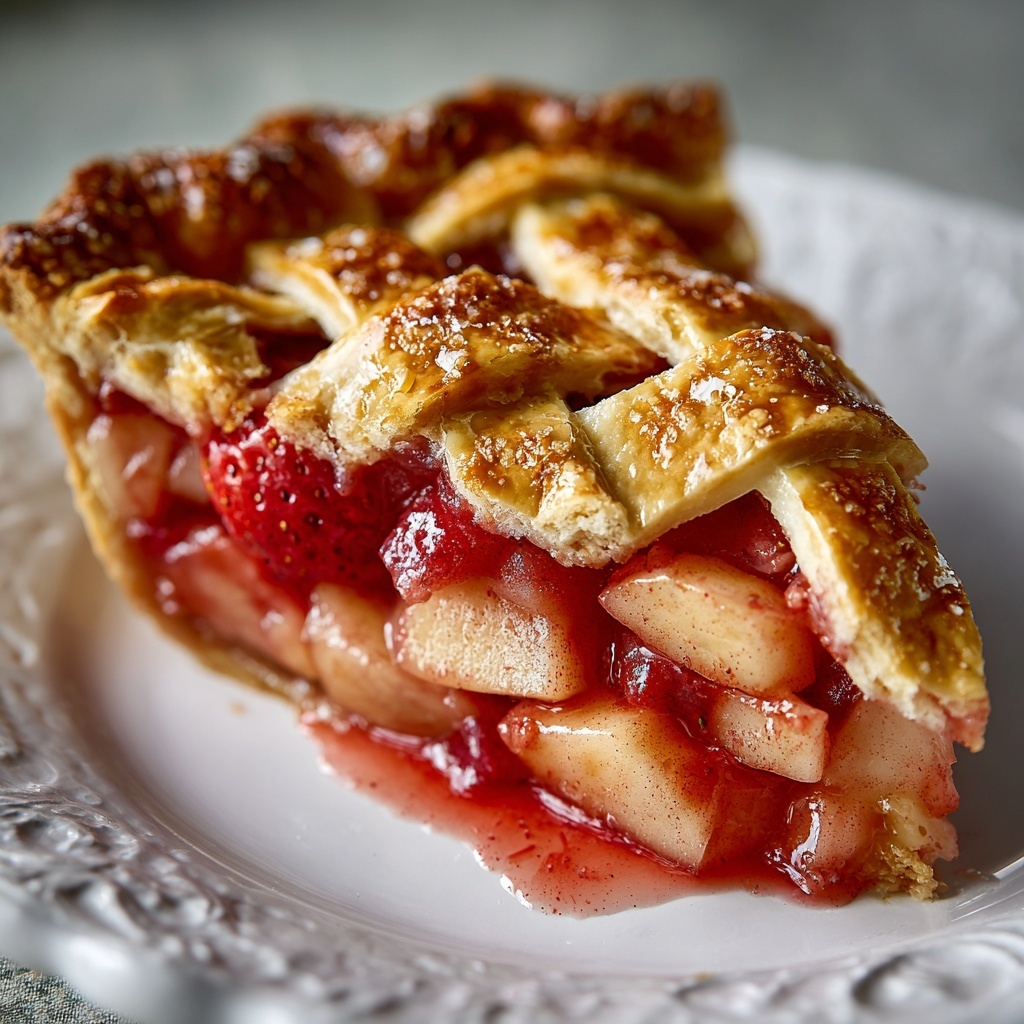 Strawberry Rhubarb Pie Recipe - Recipe Image