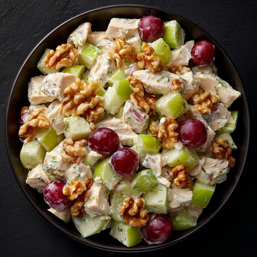 Waldorf Chicken Salad with Grapes and Walnuts Recipe - Recipe Image