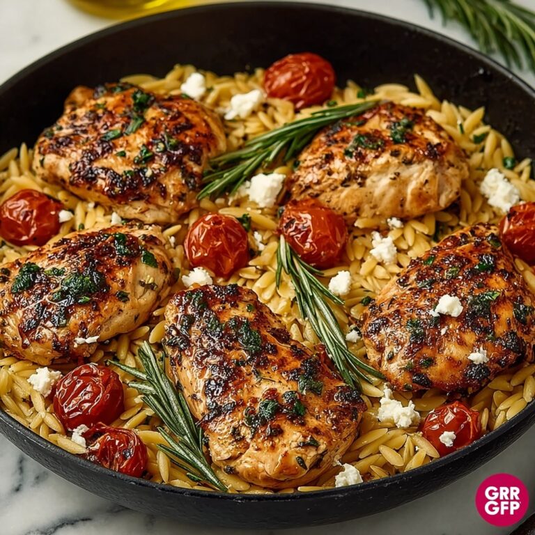 Greek Chicken Skillet Orzo Recipe