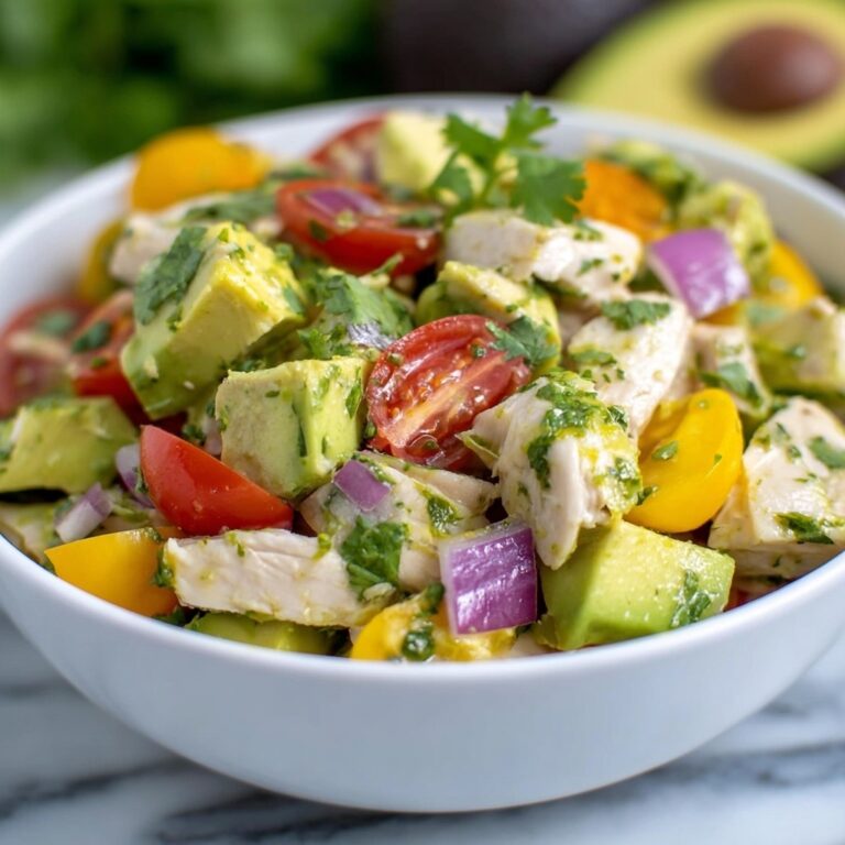 Avocado Chicken Salad with Cherry Tomatoes and Feta Recipe