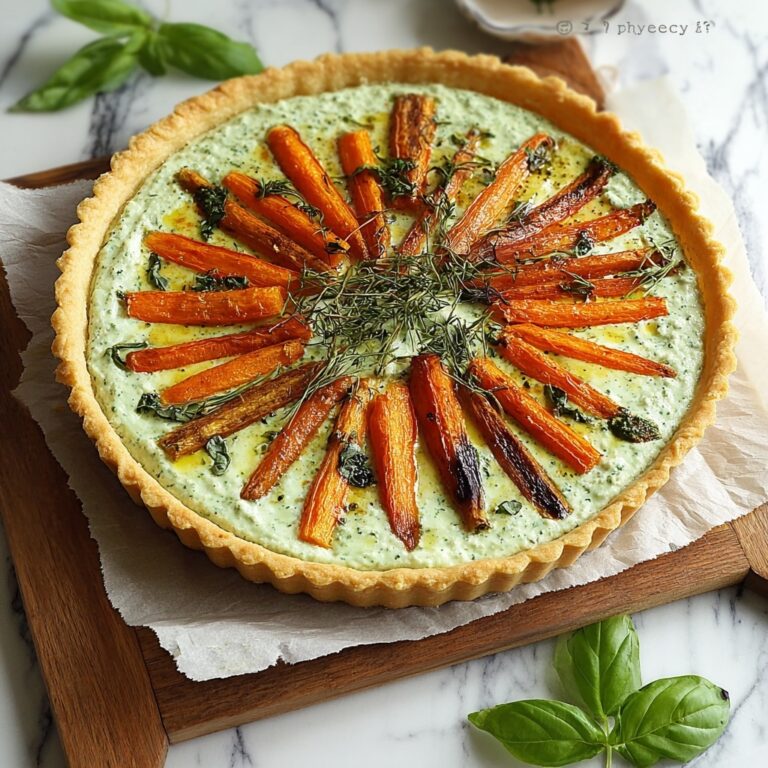 Carrot Tart with Green Goddess Ricotta Recipe