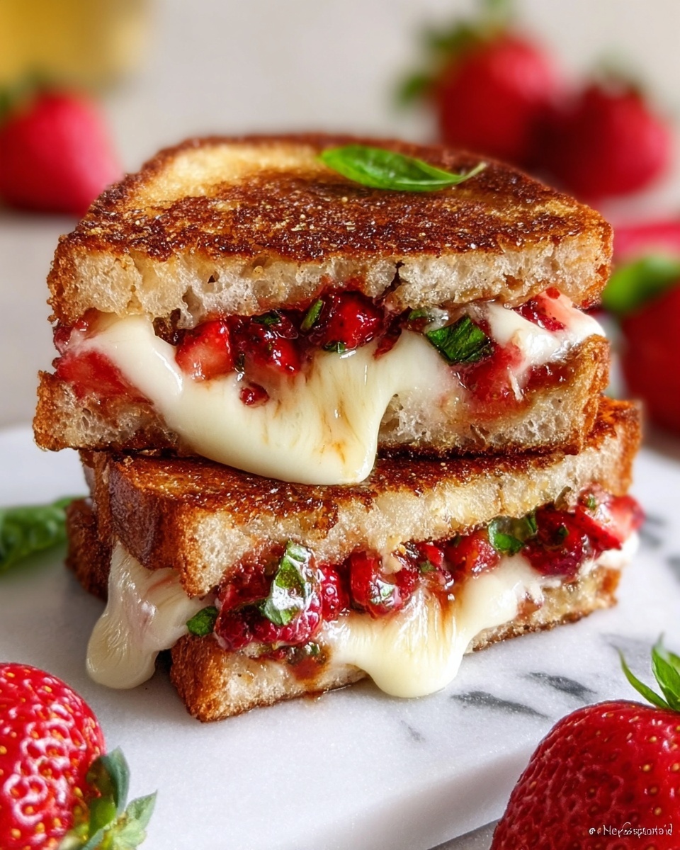 Strawberry Balsamic Brie Grilled Cheese Recipe - Recipe Image