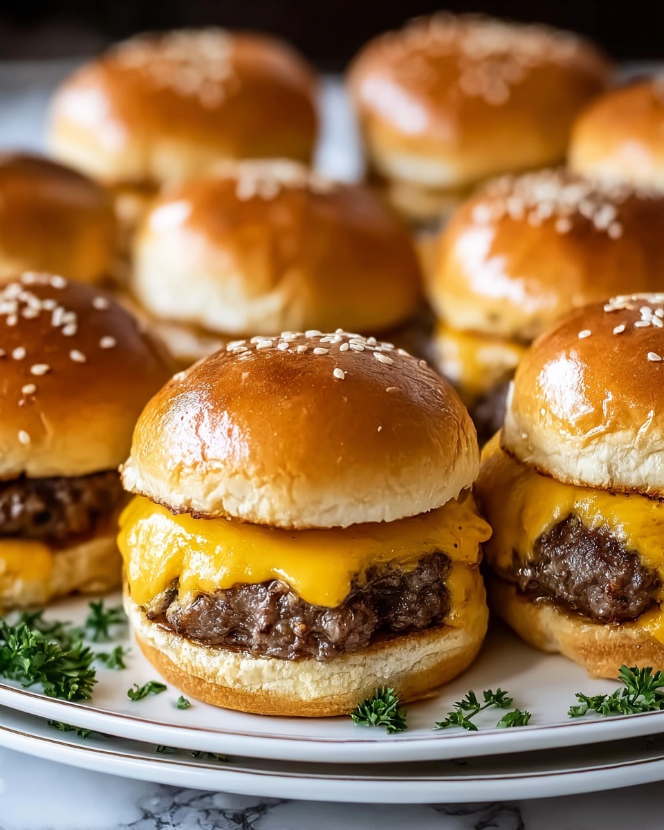 Classic Cheeseburger Sliders Recipe - Recipe Image