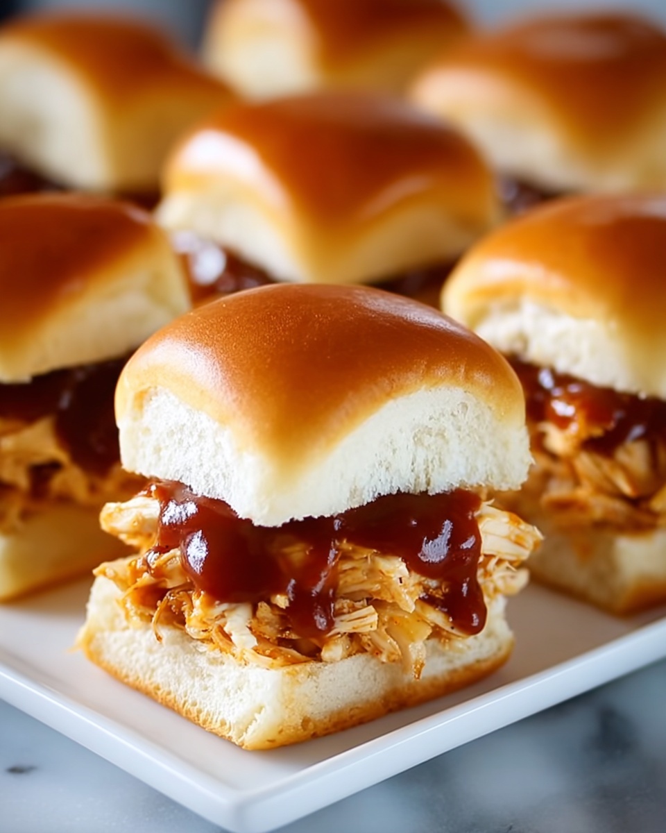 Baked BBQ Chicken Sliders Recipe - Recipe Image