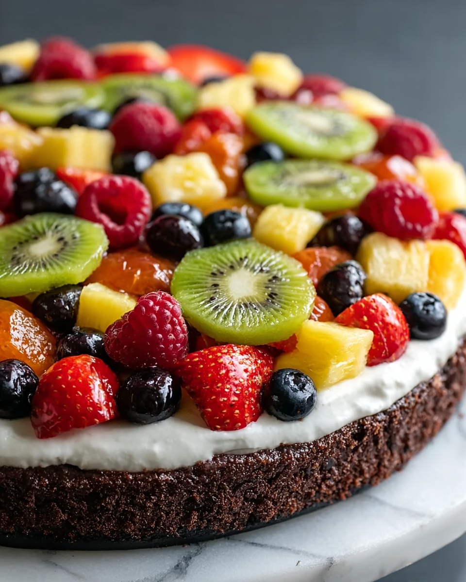 Brownie Fruit Pizza Recipe - Recipe Image