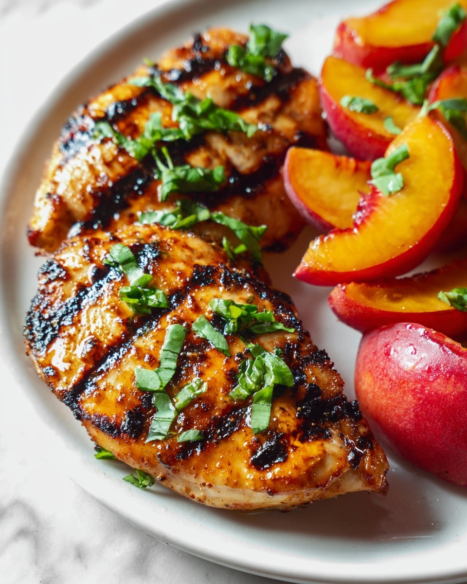 Grilled Chili Peach Chicken Recipe - Recipe Image