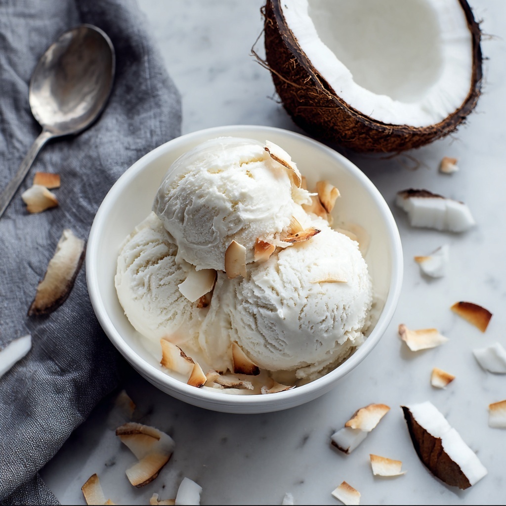 Easy Coconut Ice Cream (Vegan) Recipe - Recipe Image