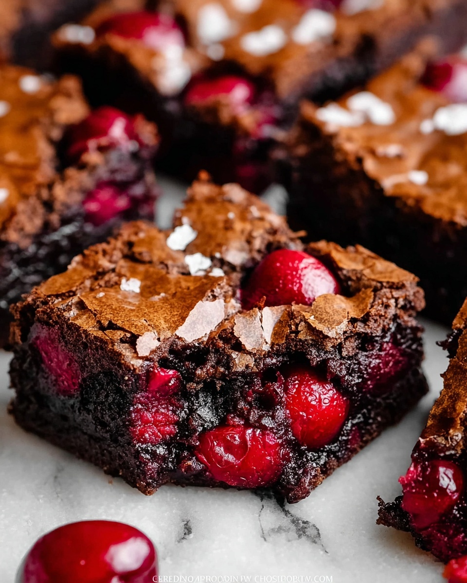 Chocolate Rhubarb Brownies Recipe - Recipe Image