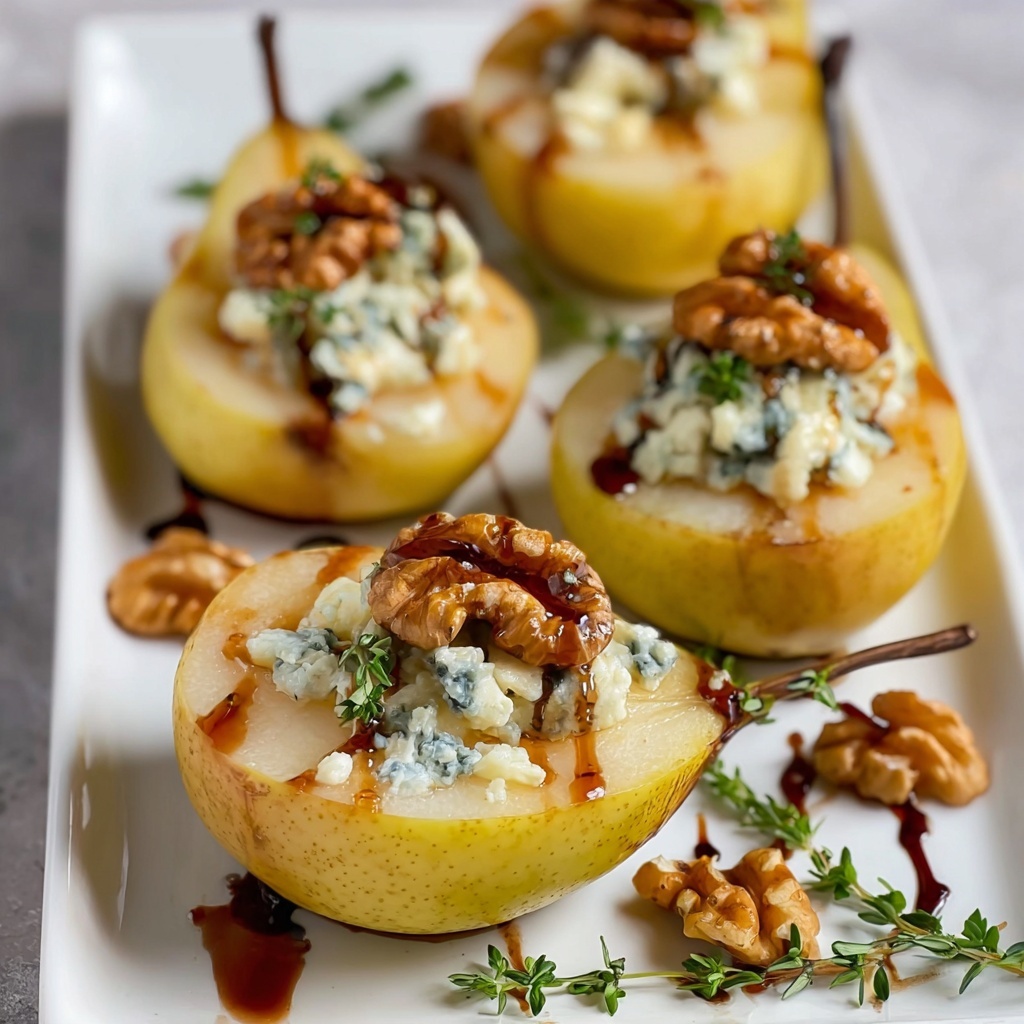 Elegant Blue Cheese Stuffed Pears Recipe - Recipe Image