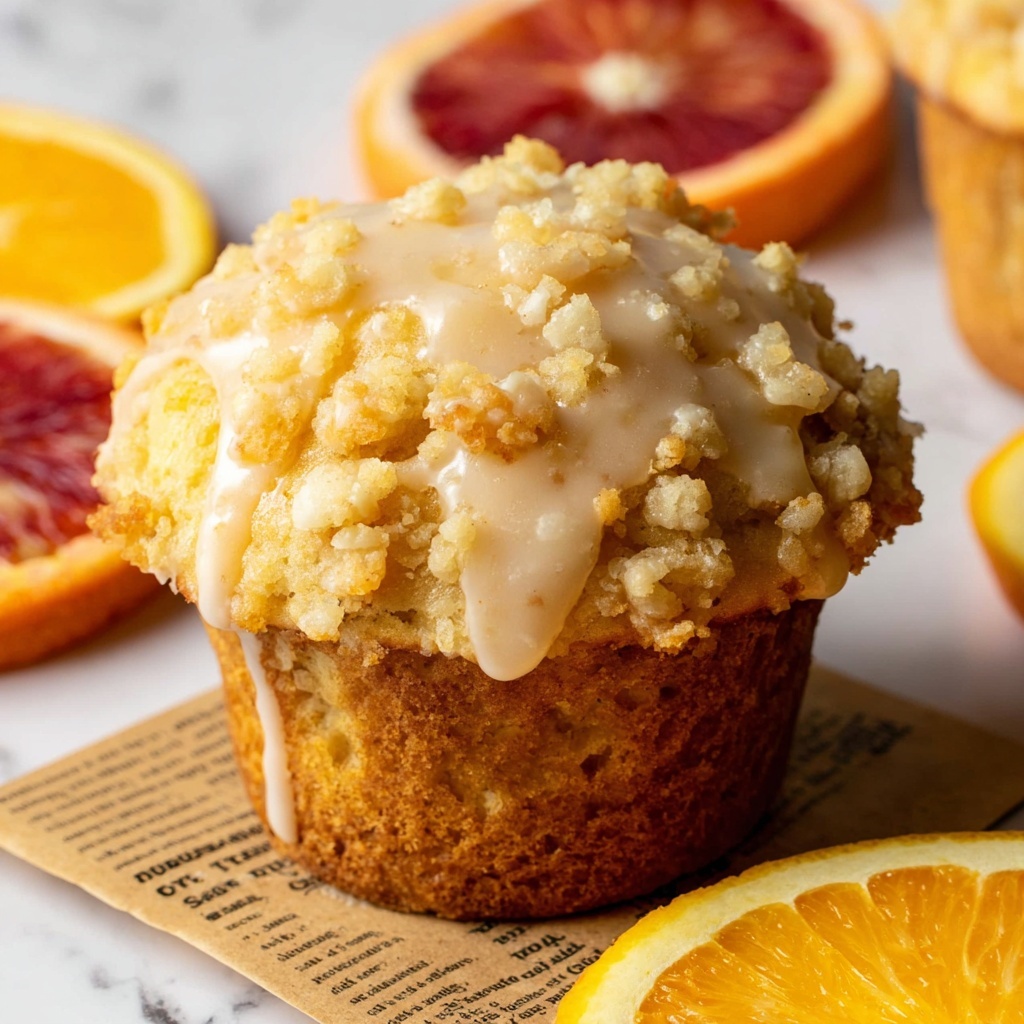 Vegan Orange Muffins With Fresh Orange Glaze Recipe - Recipe Image