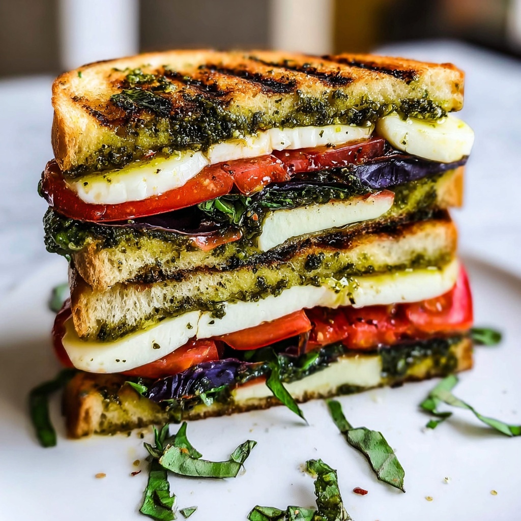 Balsamic Glazed Caprese Panini Supreme Recipe - Recipe Image