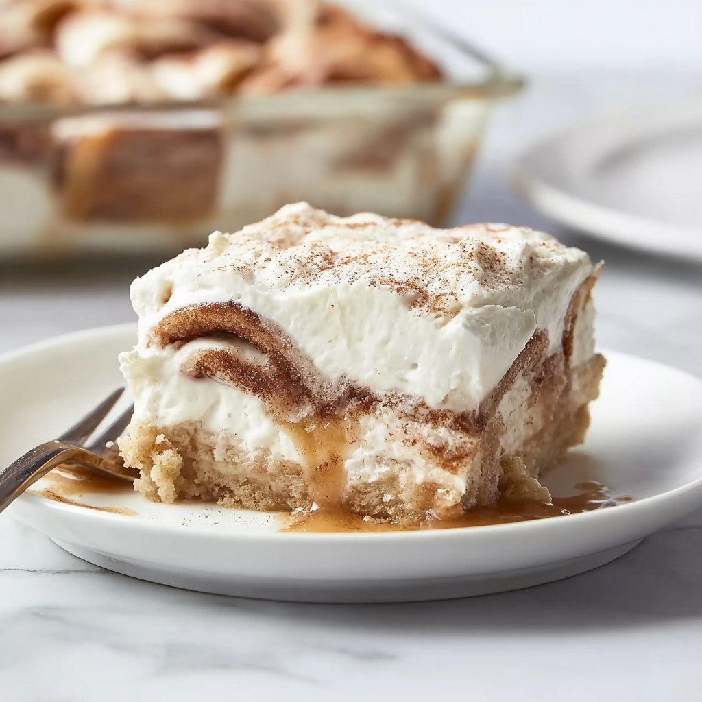 Cinnamon Roll Poke Cake Recipe - Recipe Image