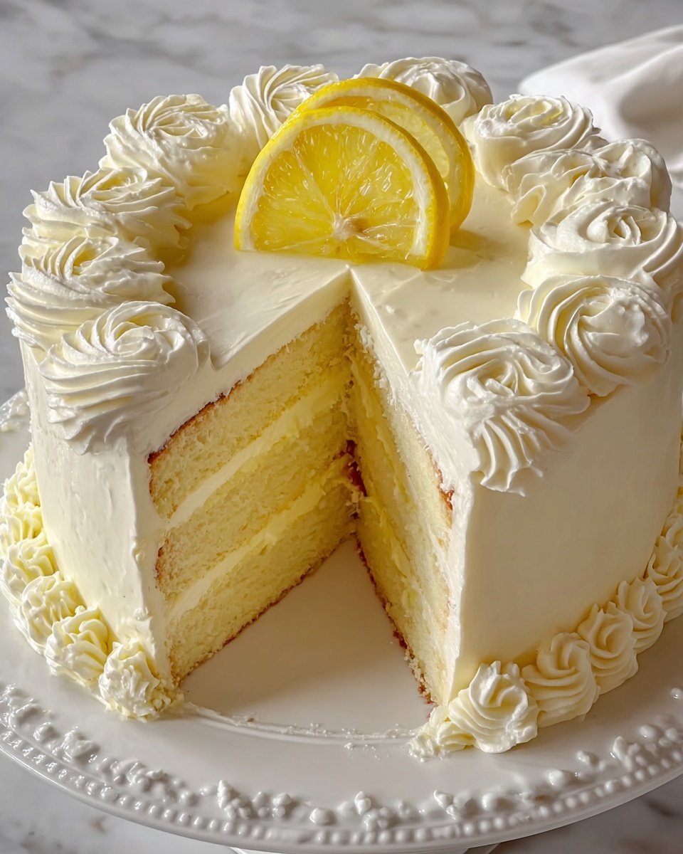 Italian Lemon Cream Cake Recipe - Recipe Image