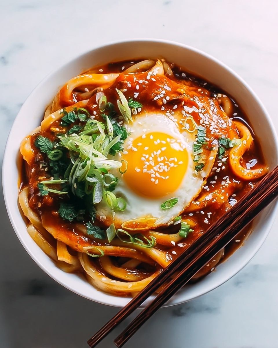 Kimchi Udon with Scallions: An Incredible Ultimate Recipe - Recipe Image