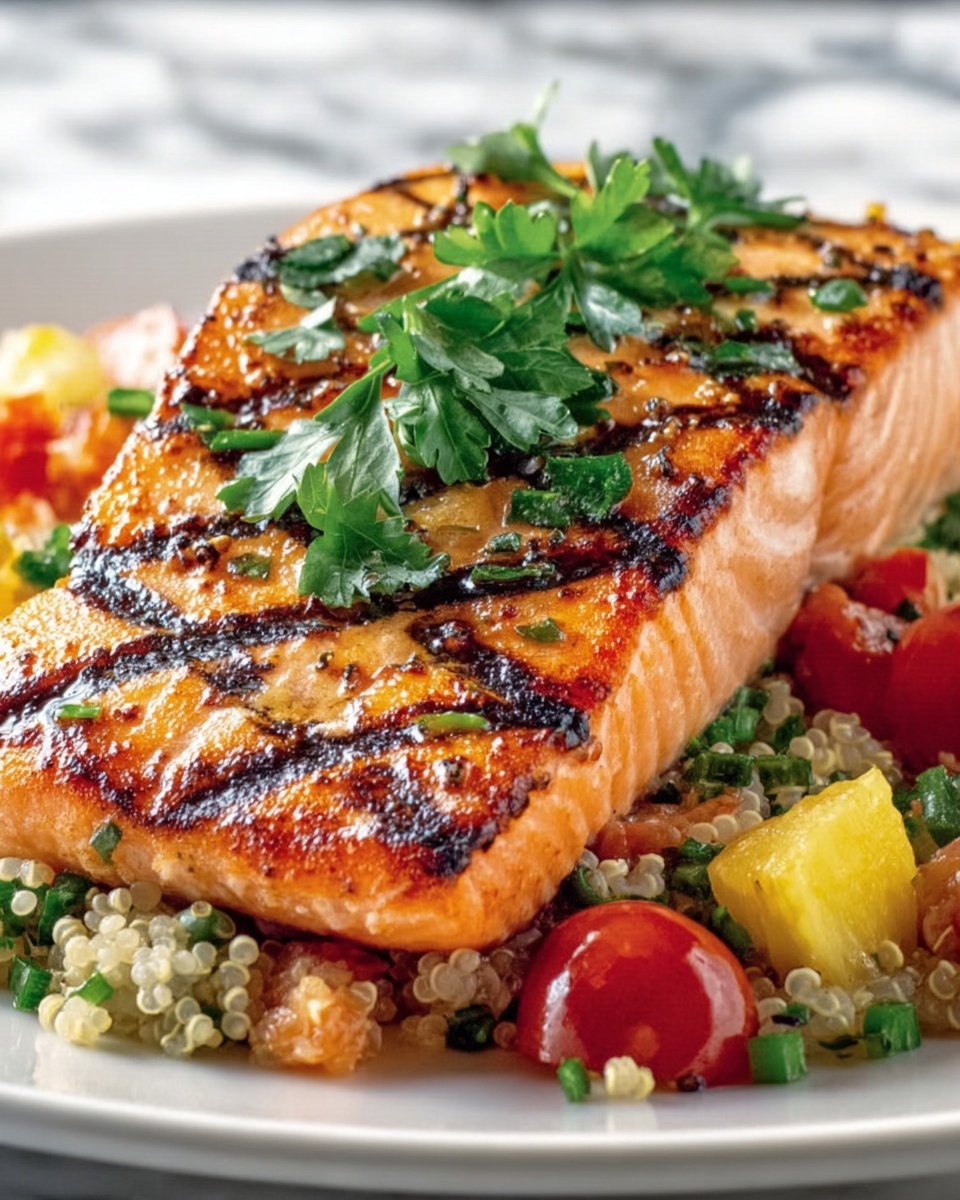 Grilled Salmon with Quinoa Salad Recipe - Recipe Image