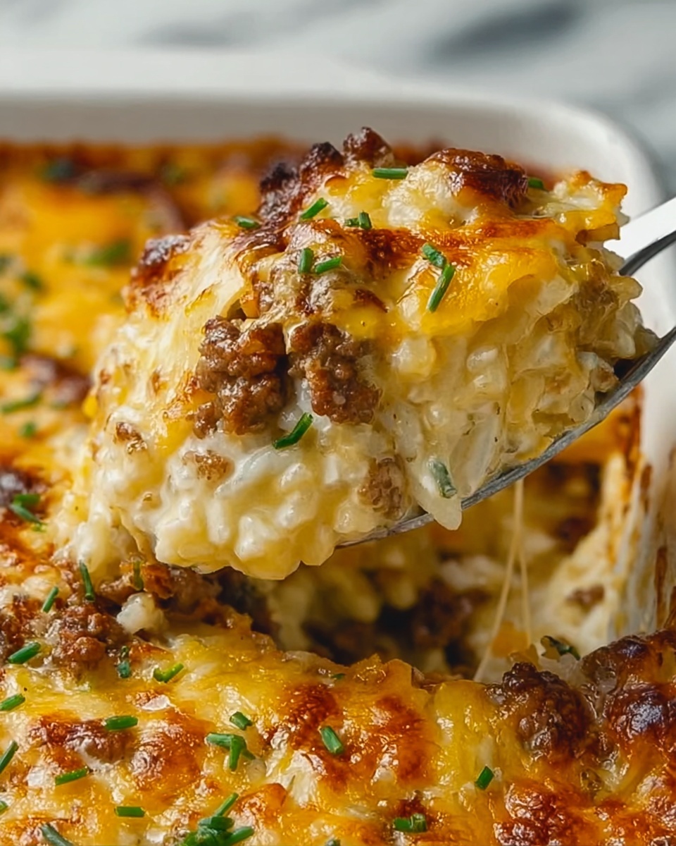Cheesy Ground Beef and Rice Casserole Recipe - Recipe Image