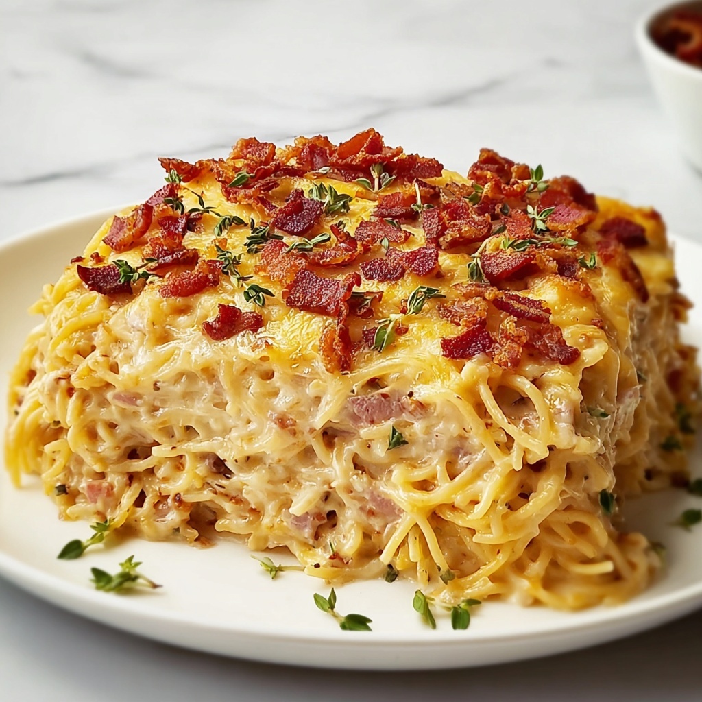 Cheesy Chicken Spaghetti Casserole Recipe - Recipe Image