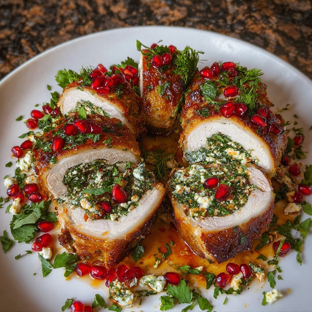 Ricotta and Pomegranate Stuffed Chicken Breast Recipe - Recipe Image