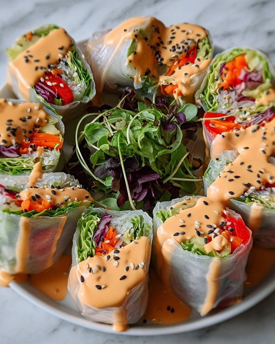 Vegetarian Spring Rolls with Peanut Dipping Sauce Recipe - Recipe Image