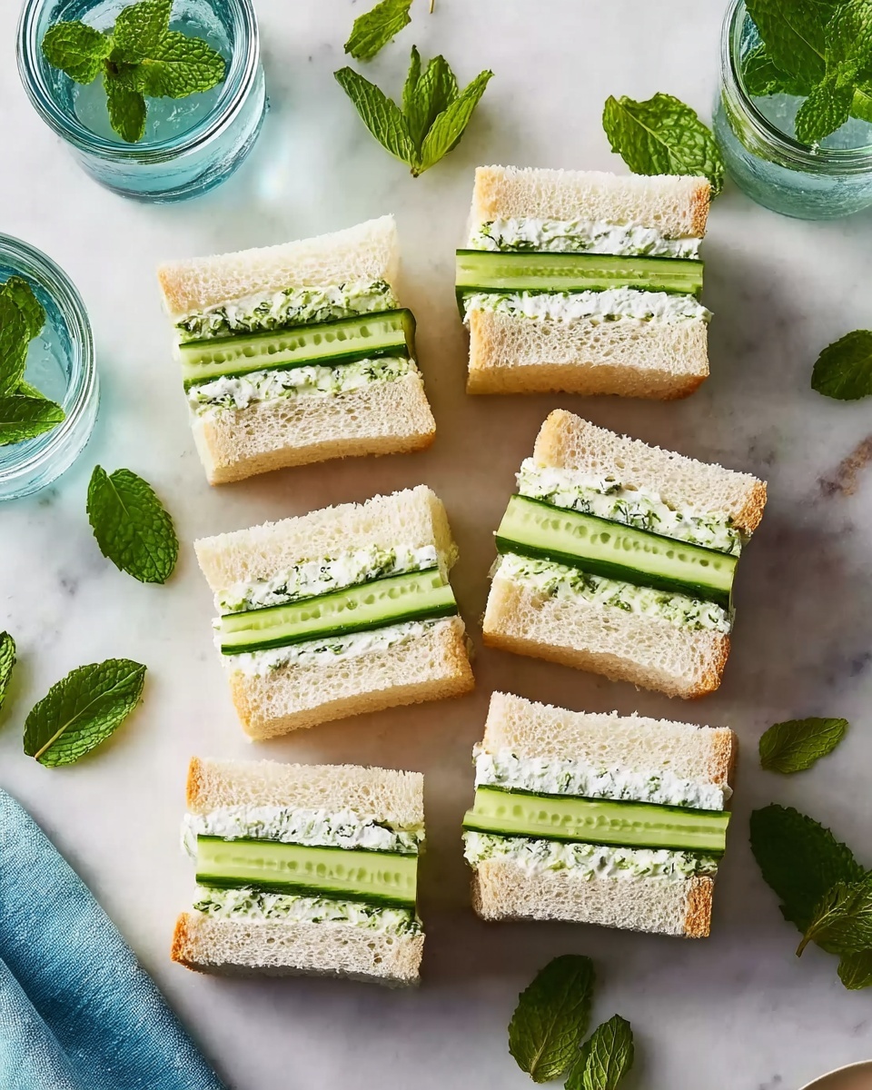 How to Make Cucumber Tea Sandwiches Recipe - Recipe Image