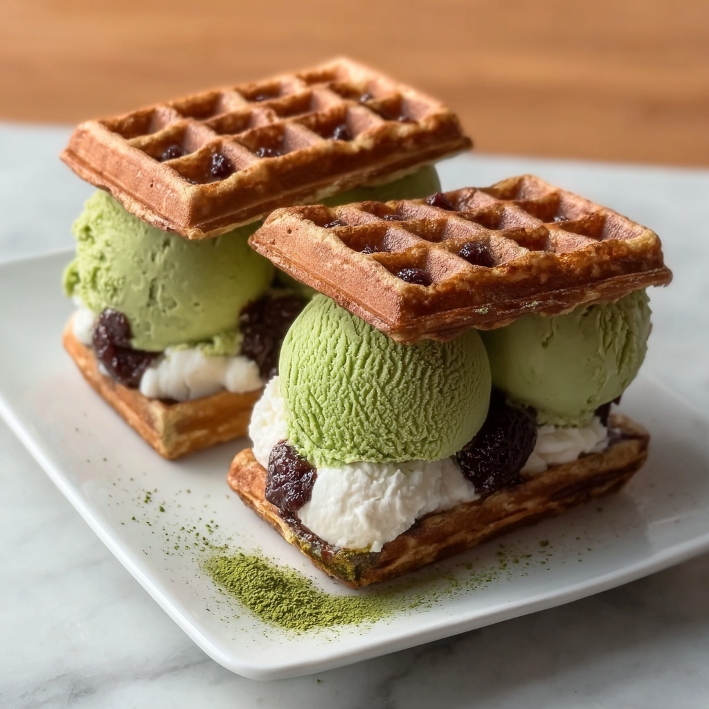 Matcha Red Bean Ice Cream Sandwiches Recipe - Recipe Image