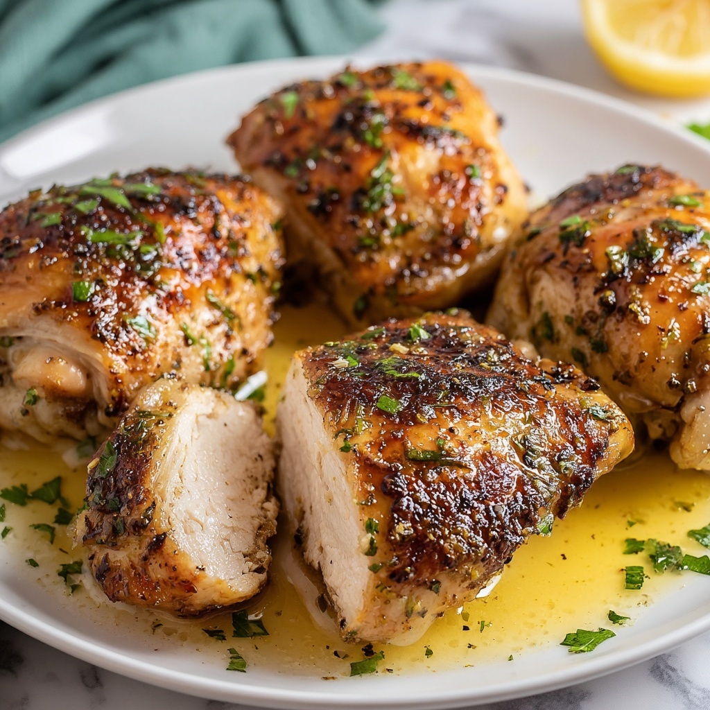 Baked Chicken Thighs with Garlic, Paprika, and Rosemary Recipe - Recipe Image