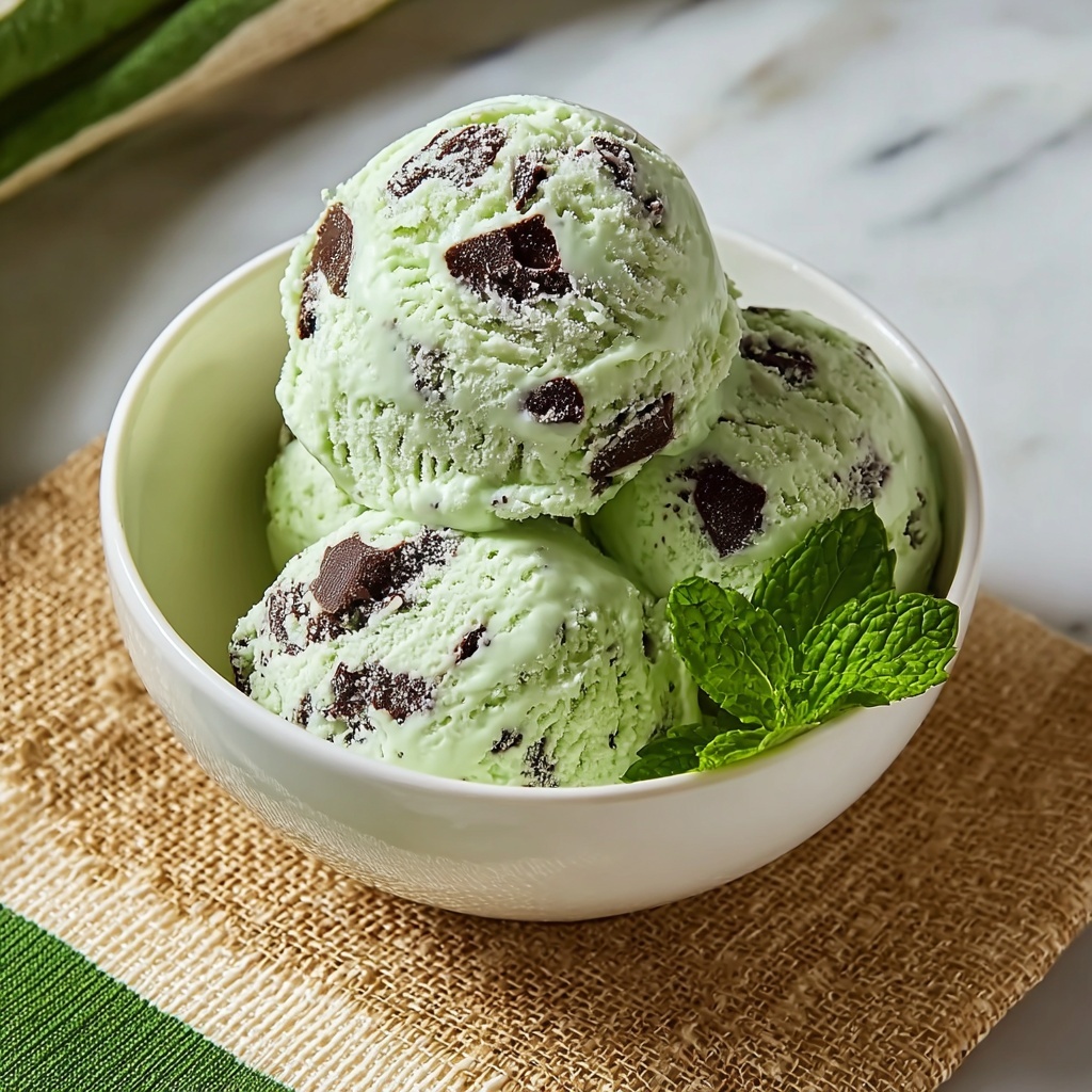 Homemade Mint Chocolate Chip Ice Cream for Summer Bliss Recipe - Recipe Image