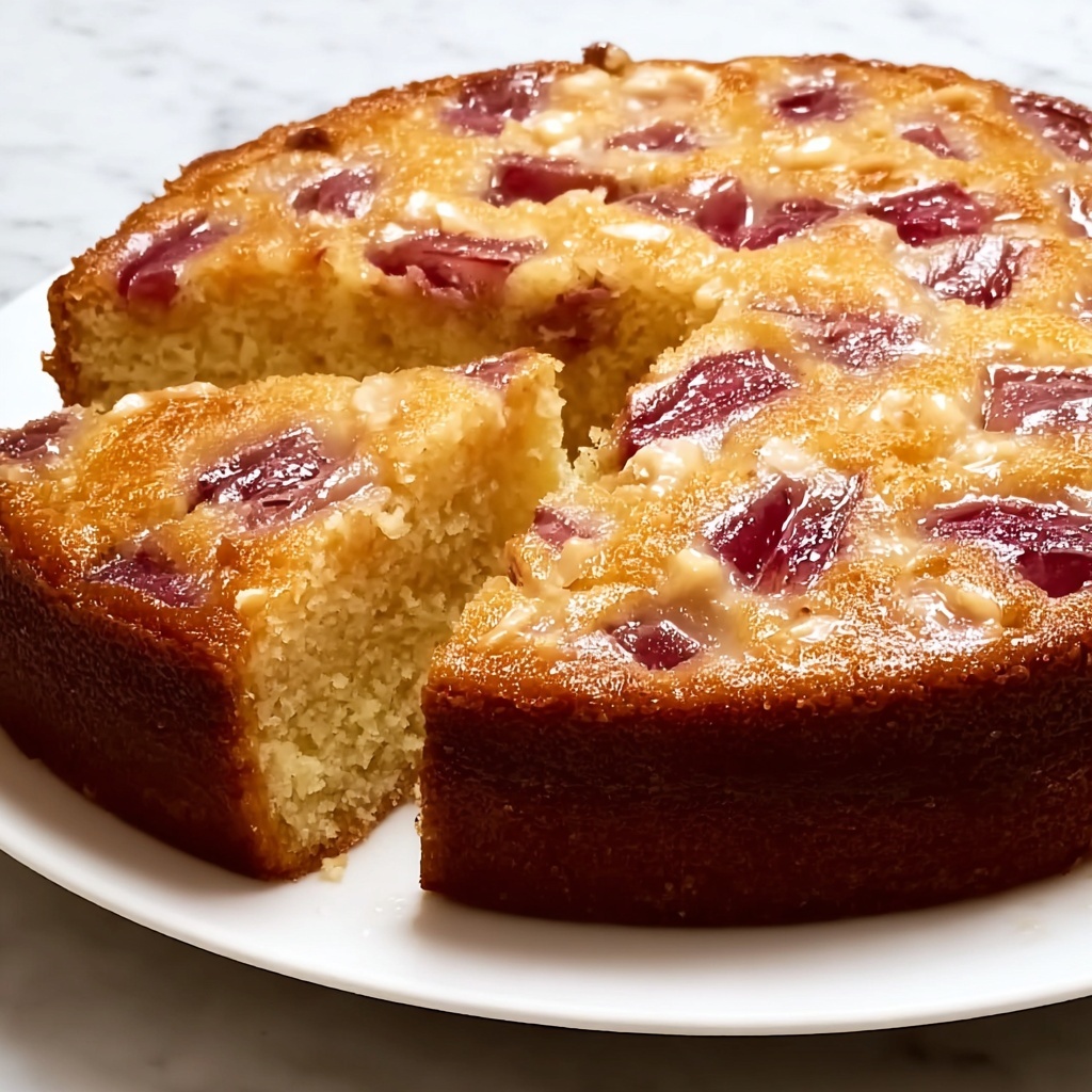 Rhubarb Custard Cake Recipe - Recipe Image
