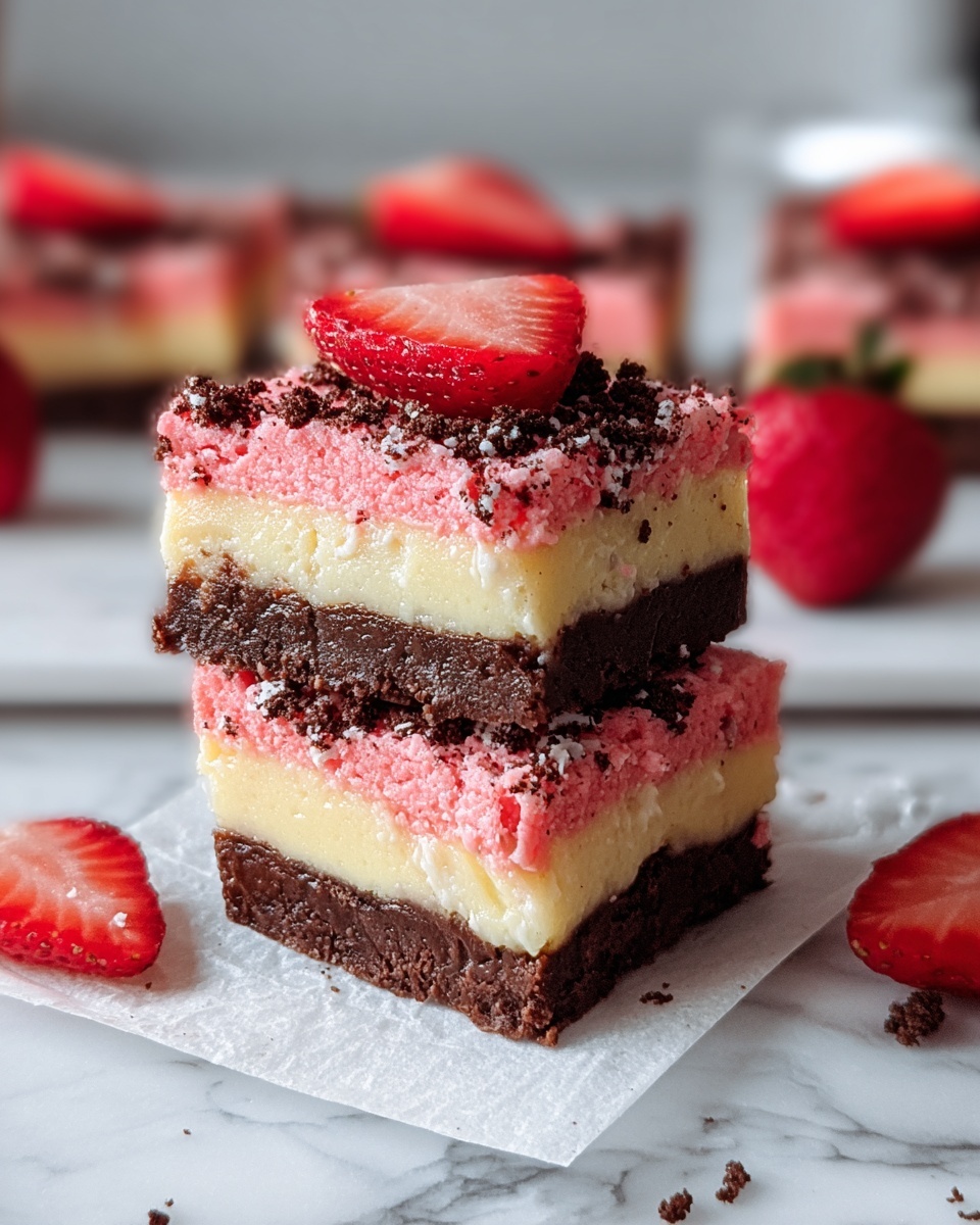 Strawberry Cheesecake Brownies Recipe - Recipe Image
