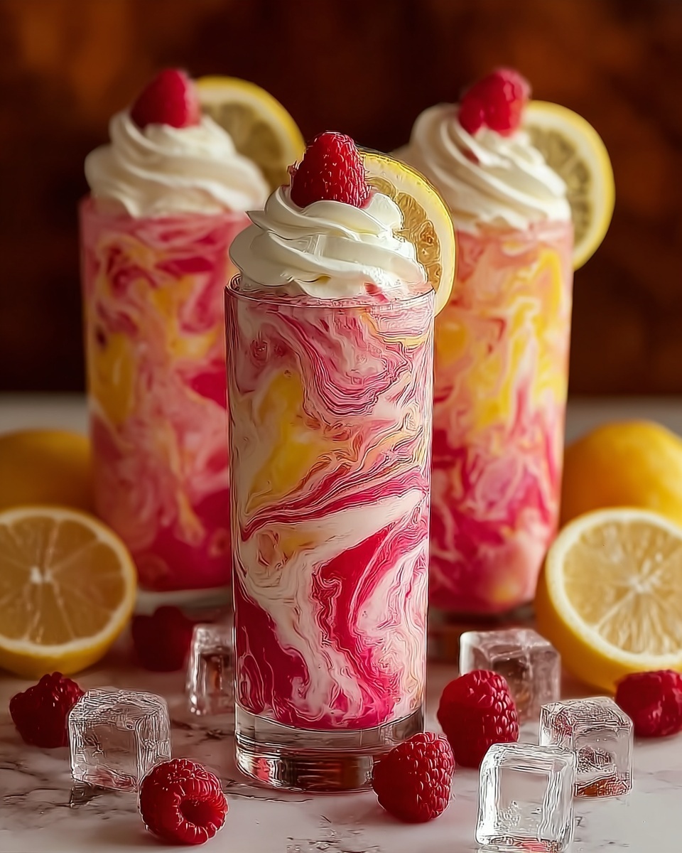 Whipped Pink Lemonade with Raspberries and Vanilla Cream Recipe - Recipe Image