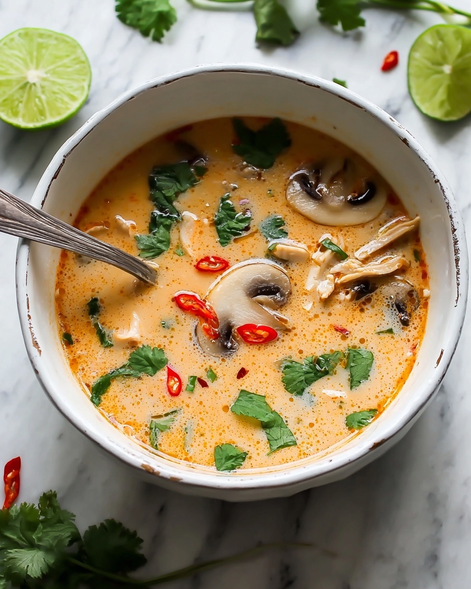 Slow Cooker Tom Kha Soup (Thai Coconut Chicken Soup) Recipe - Recipe Image