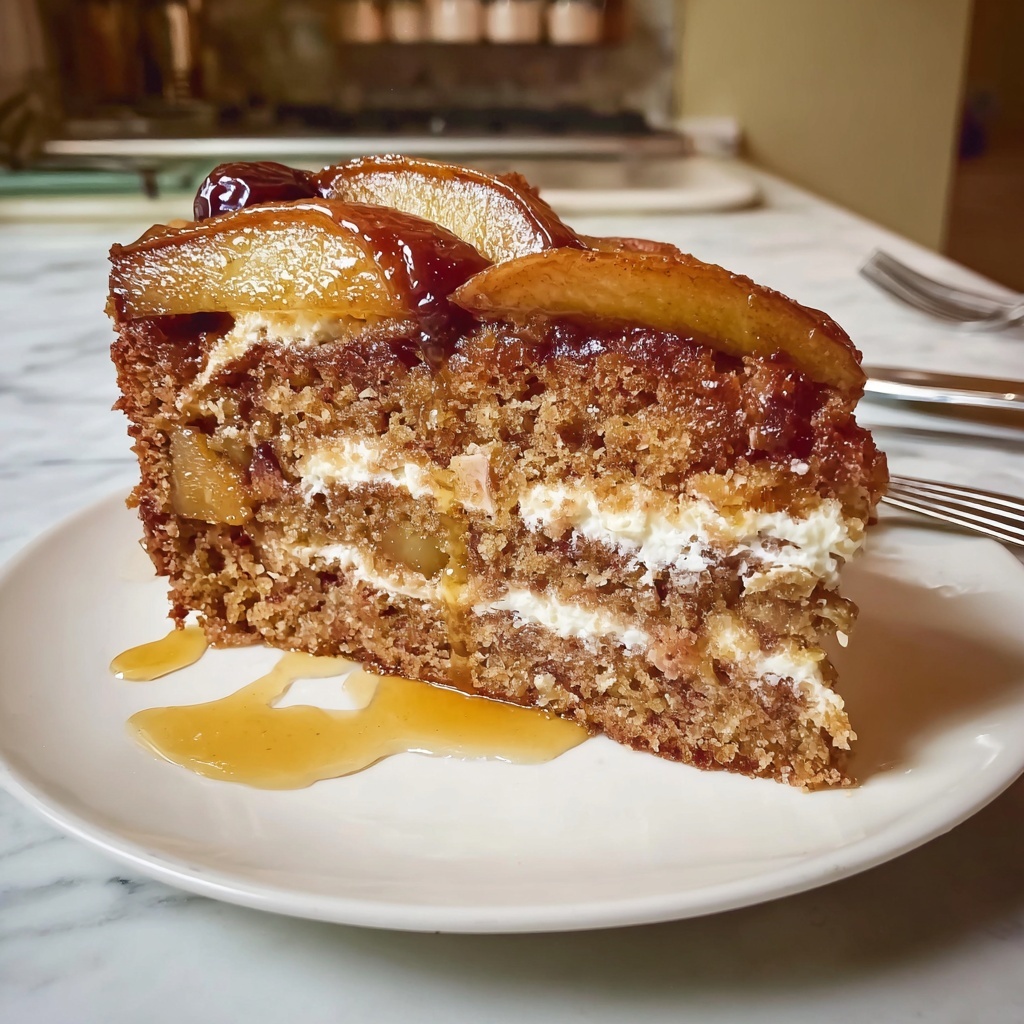 Apple Date Honey Spice Cake with Hot Syrup Recipe - Recipe Image