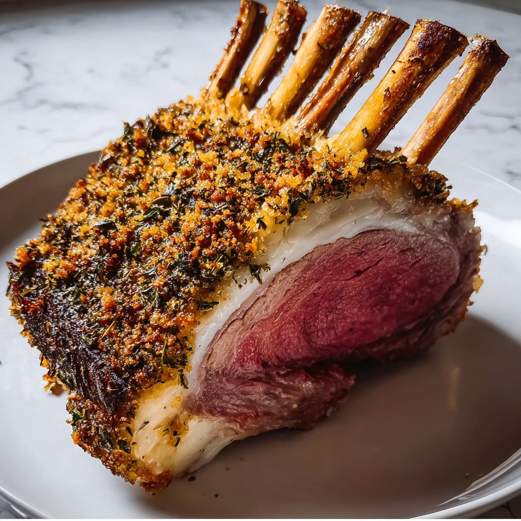 Herb Crusted Rack of Lamb: 7 Steps to Culinary Bliss Recipe - Recipe Image