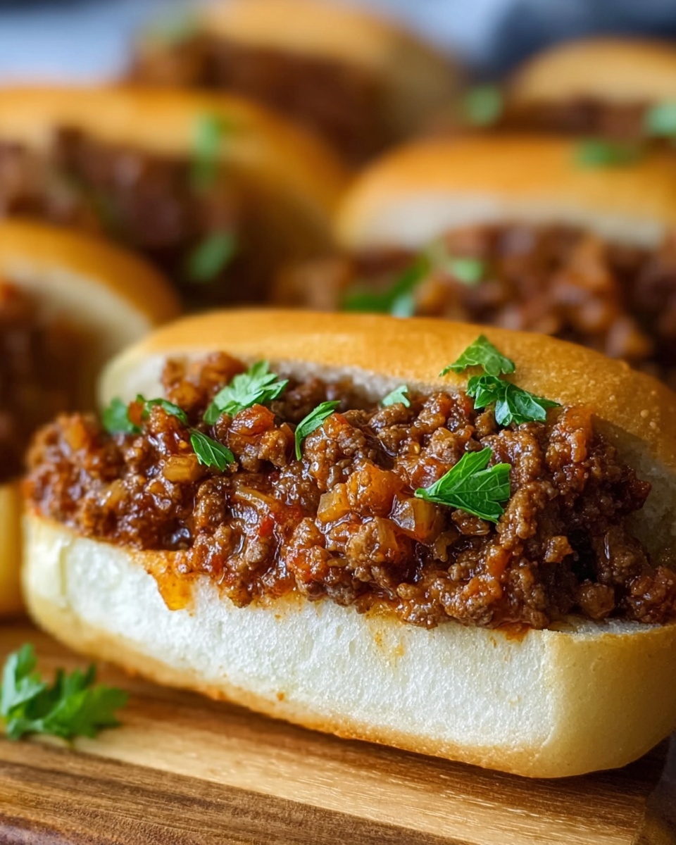 Italian Garlic Bread Sloppy Joes Recipe - Recipe Image