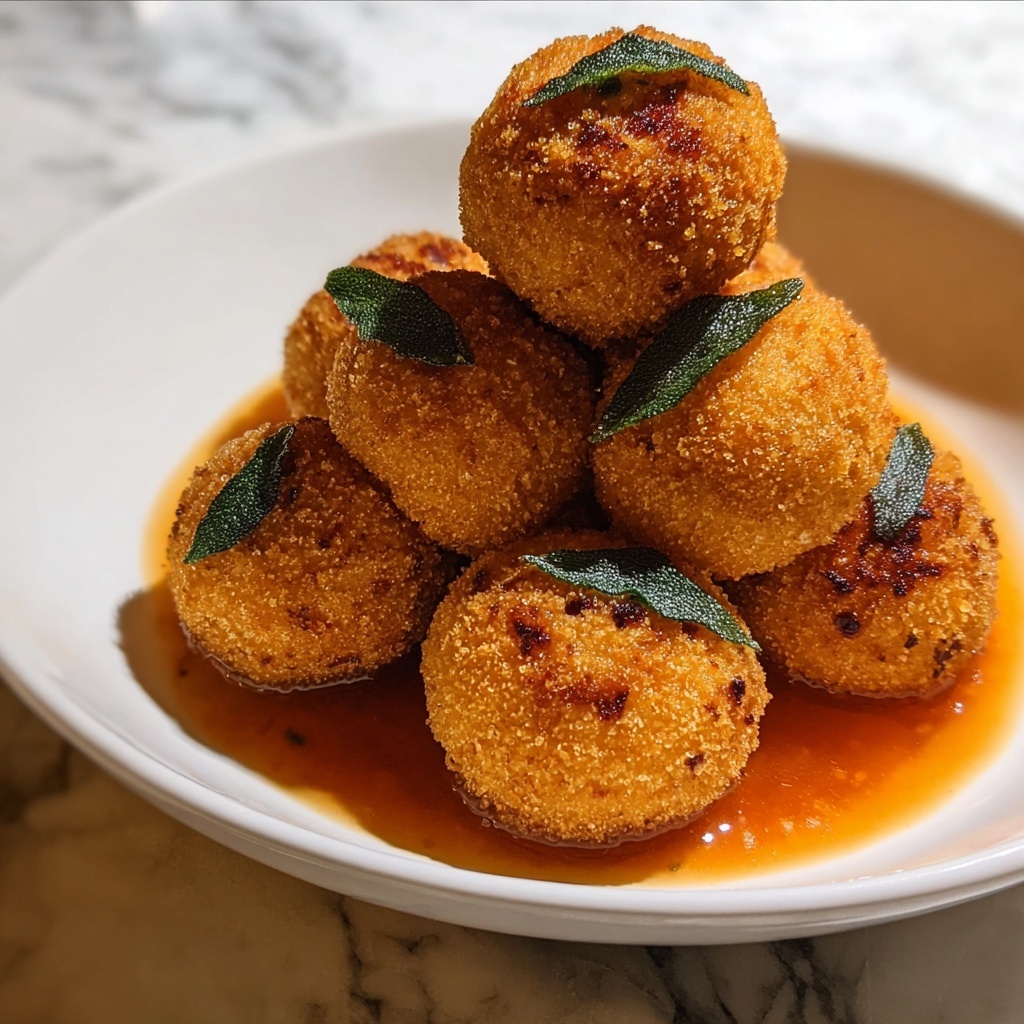 Pumpkin Sage Risotto Balls Recipe - Recipe Image