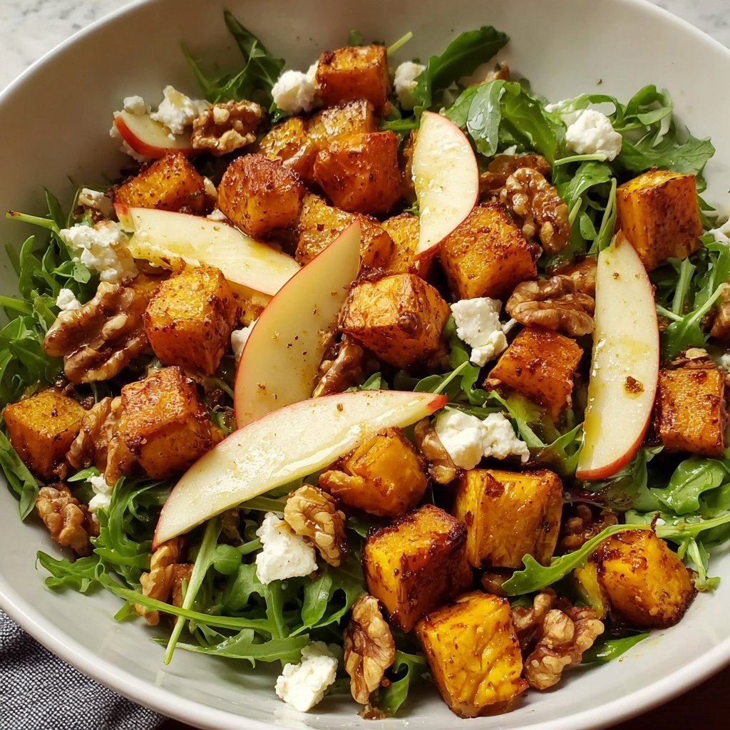 Roasted Butternut Squash and Apple Salad with Walnuts, Feta, and Honey Recipe - Recipe Image