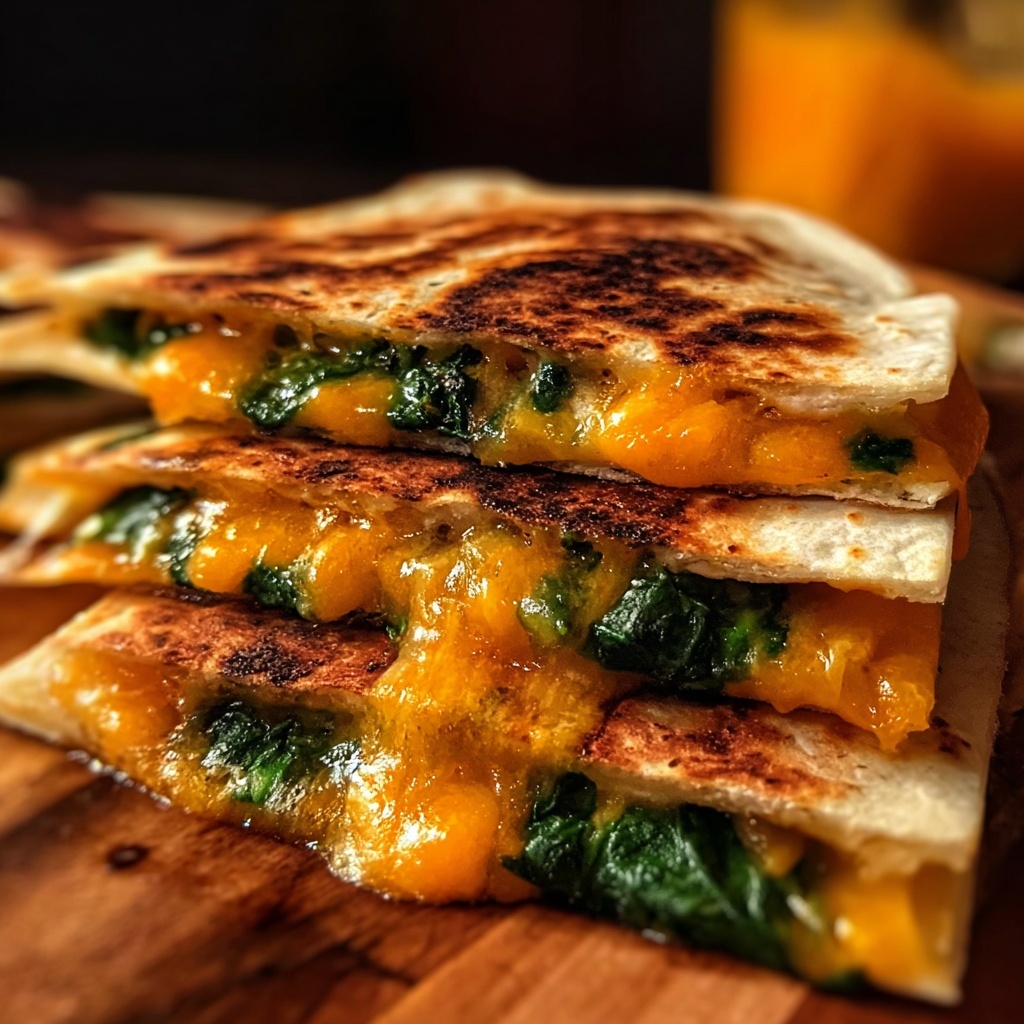 Butternut Squash Spinach Quesadillas Recipe - Recipe Image