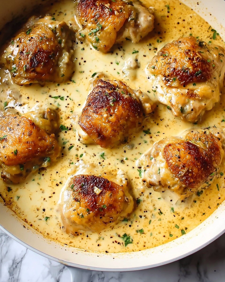 Creamy Oven-Baked Chicken Thighs Recipe - Recipe Image