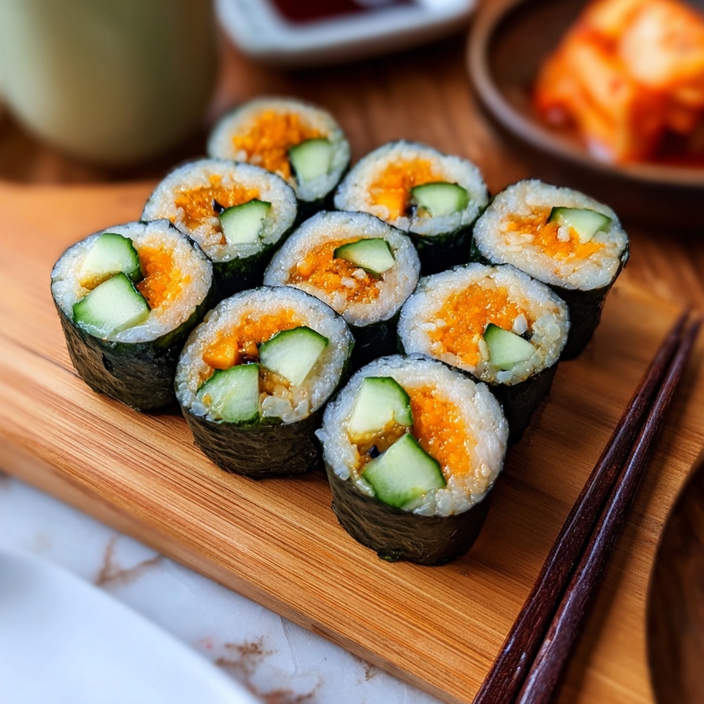 Cheese Kimchi Kimbap Recipe - Recipe Image