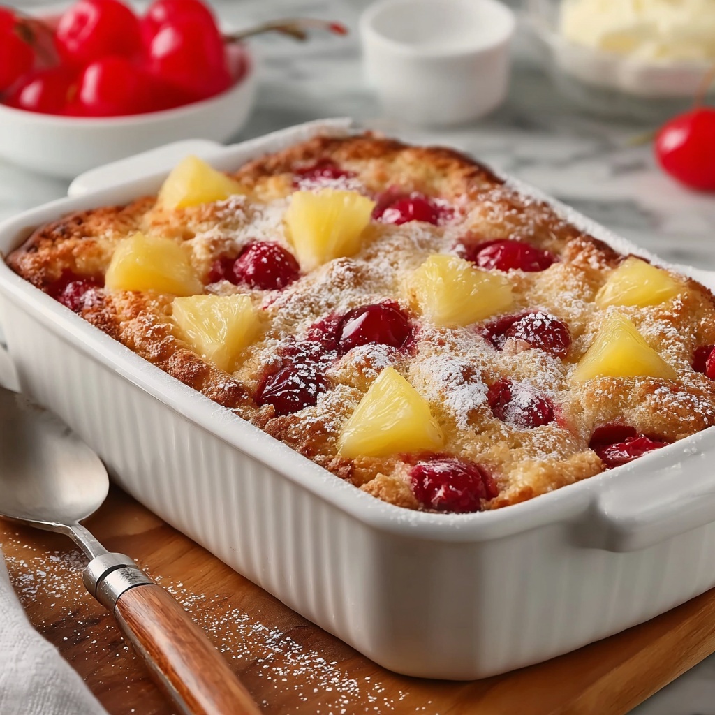 Cherry Pineapple Dump Cake Recipe - Recipe Image