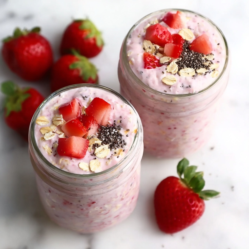 Strawberries and Cream Overnight Oats Recipe - Recipe Image