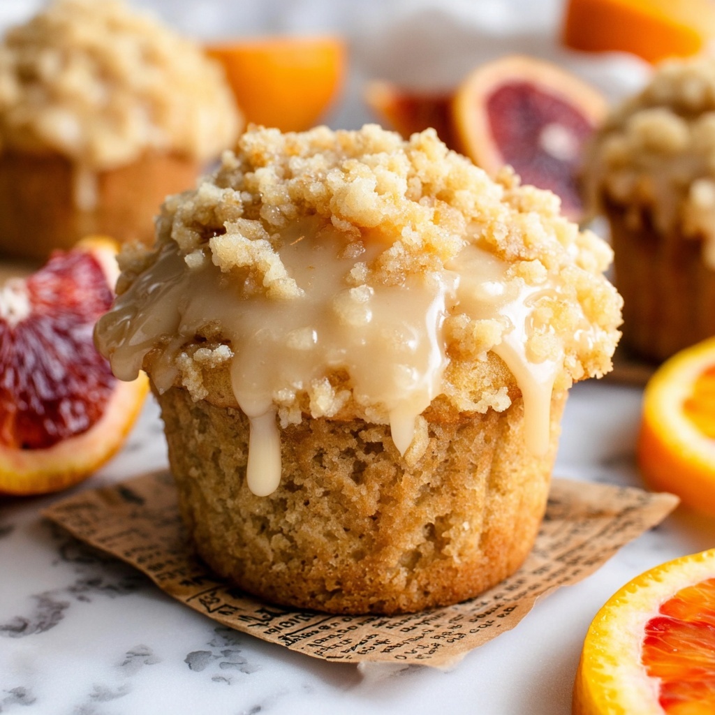 Vegan Orange Muffins With Fresh Orange Glaze Recipe - Recipe Image