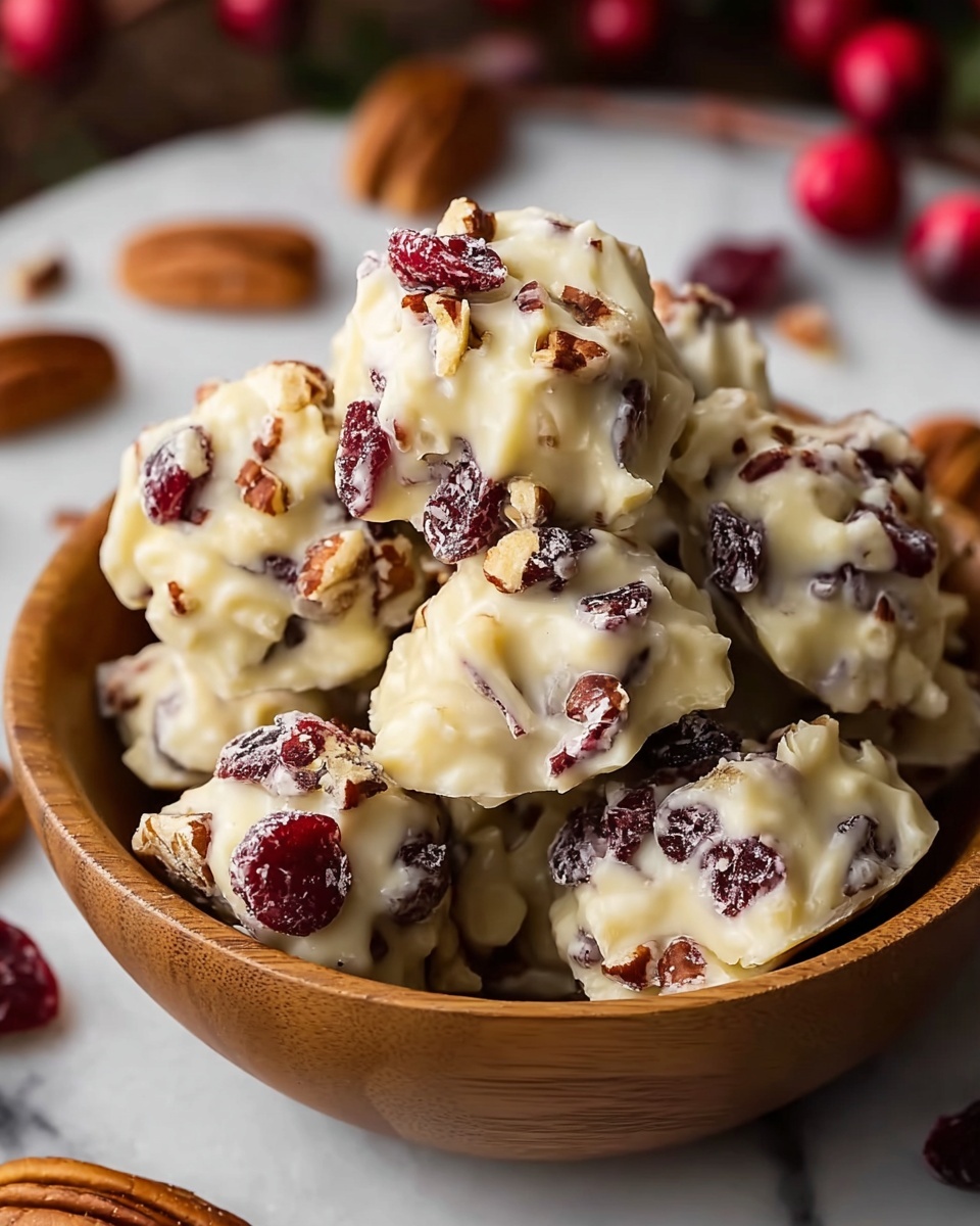 White Chocolate Cranberry Pecan Clusters Recipe - Recipe Image