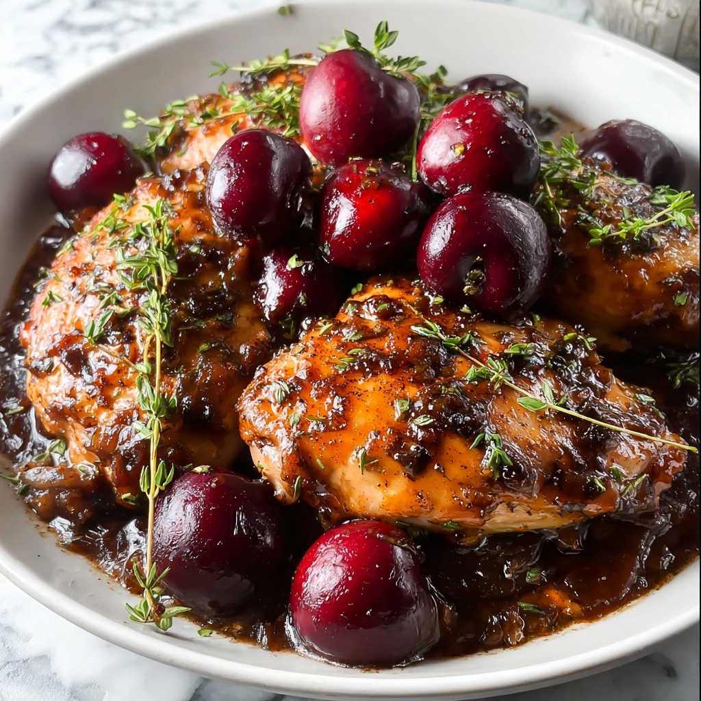 Cherry Balsamic Glazed Chicken Recipe - Recipe Image